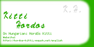 kitti hordos business card
