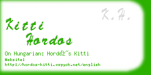 kitti hordos business card